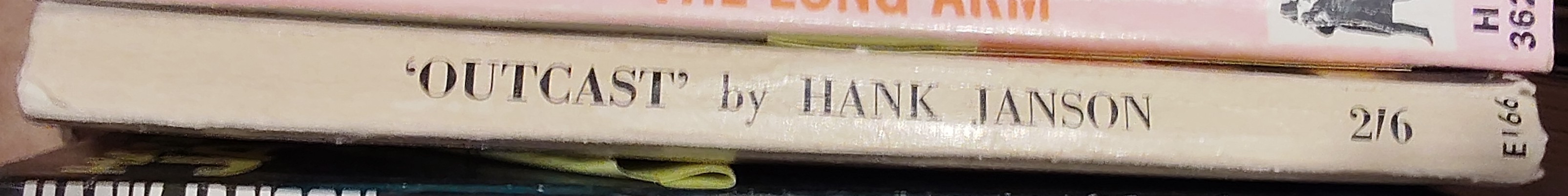 Hank Janson  OUTCAST spine of book image