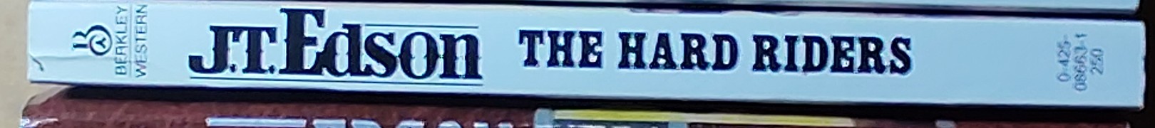 J.T. Edson  THE HARD RIDERS spine of book image