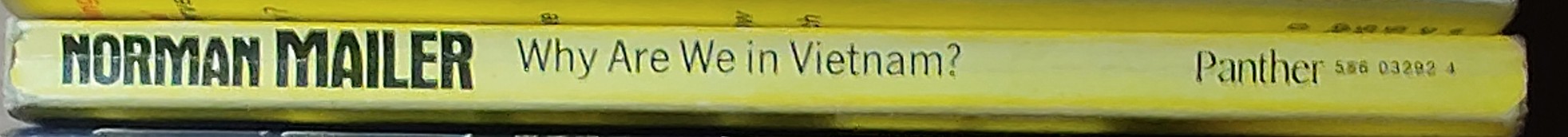 Norman Mailer  WHY ARE WE IN VIETNAM? (non-fiction) spine of book image
