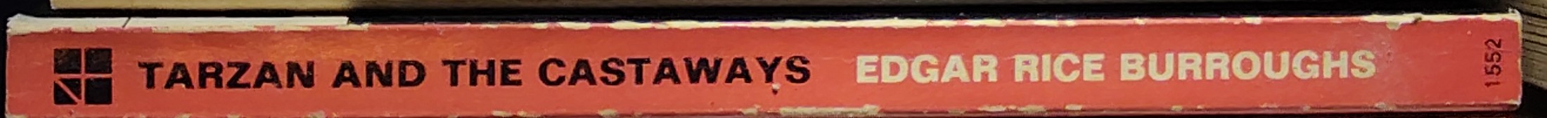 Edgar Rice Burroughs  TARZAN AND THE CASTAWAYS spine of book image