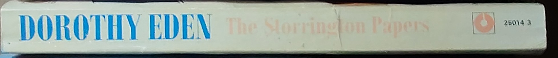 Dorothy Eden  THE STORRINGTON PAPERS spine of book image