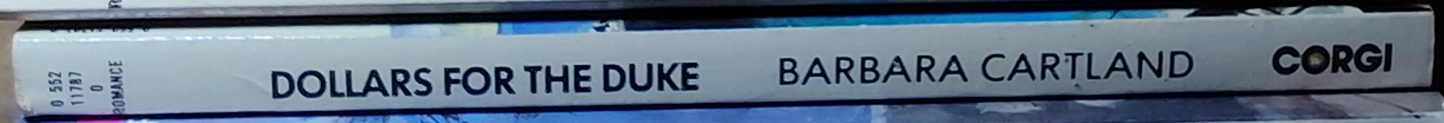 Barbara Cartland  DOLLARS FOR THE DUKE spine of book image