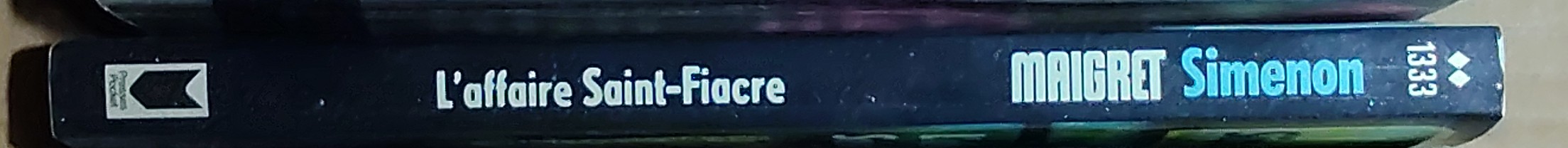 Georges Simenon  L'AFFAIRE SAINT-FIACRE spine of book image