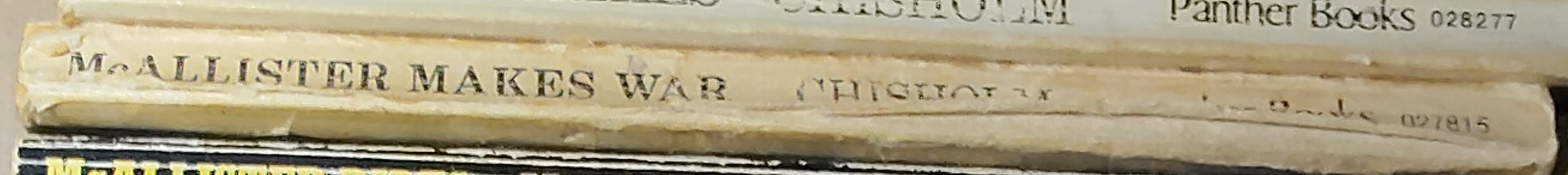 Matt Chisholm  McALLISTER MAKES WAR spine of book image