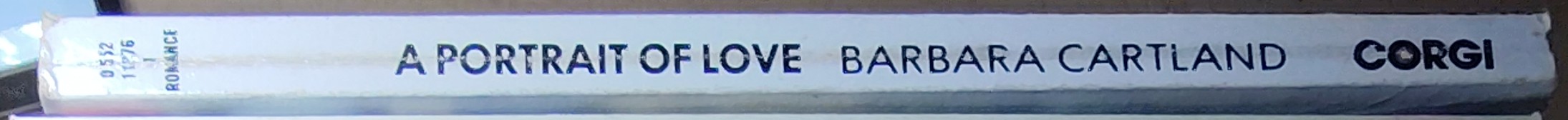 Barbara Cartland  A PORTRAIT OF LOVE spine of book image