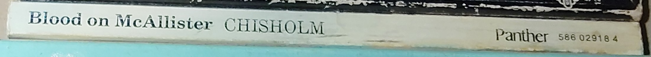 Matt Chisholm  BLOOD ON McALLISTER spine of book image