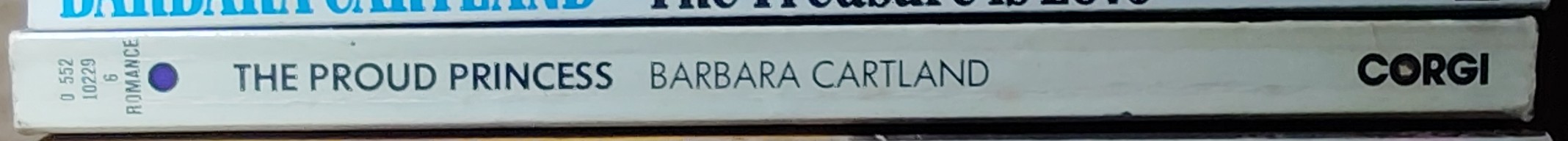 Barbara Cartland  THE PROUD PRINCESS spine of book image