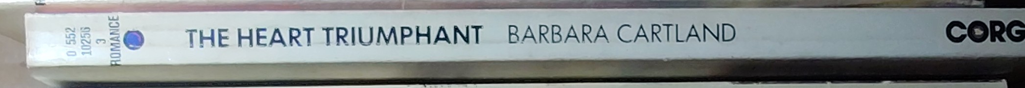 Barbara Cartland  THE HEART TRIUMPHANT spine of book image