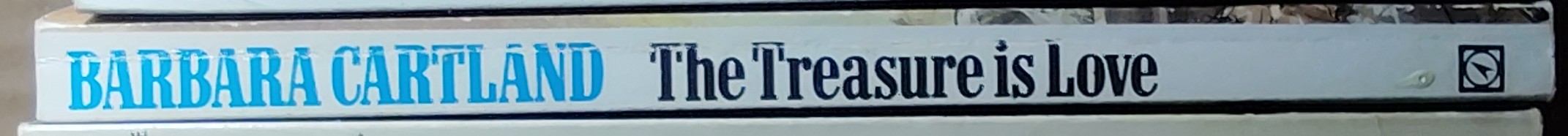 Barbara Cartland  THE TREASURE IS LOVE spine of book image