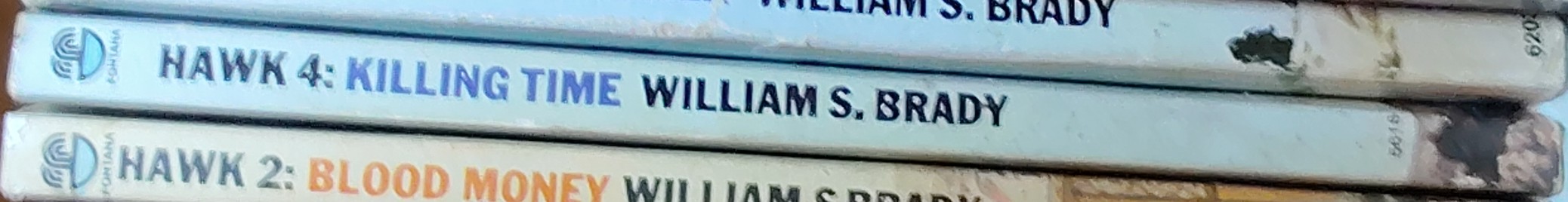 William S. Brady  HAWK 4: KILLING TIME spine of book image