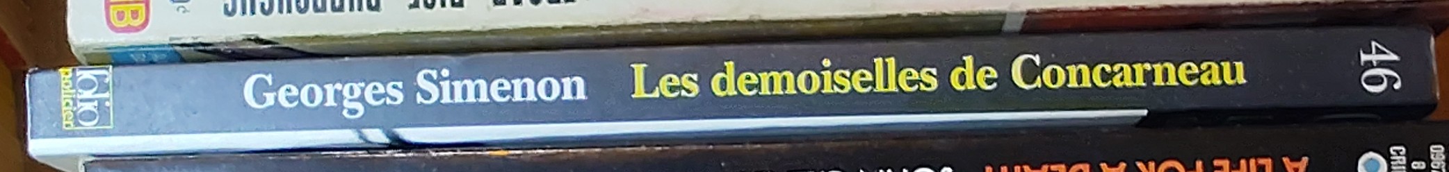 Georges Simenon  LES DEMOISELLES DE CONCARNEAU spine of book image