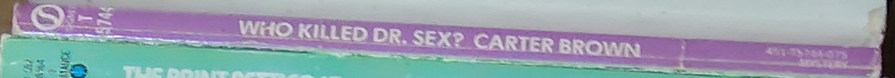 Carter Brown  WHO KILLED DOCTOR SEX? spine of book image