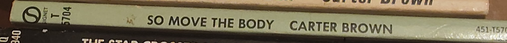 Carter Brown  SO MOVE THE BODY spine of book image
