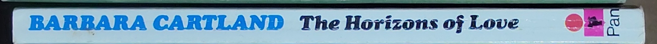 Barbara Cartland  THE HORIZONS OF LOVE spine of book image