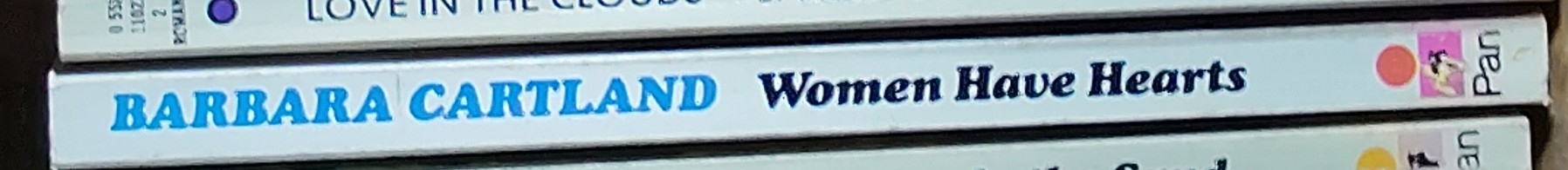 Barbara Cartland  WOMEN HAVE HEARTS spine of book image