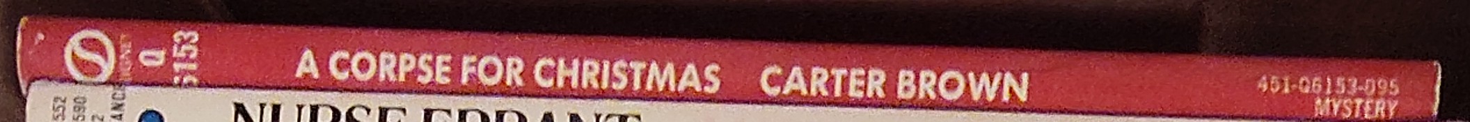 Carter Brown  A CORPSE FOR CHRISTMAS spine of book image