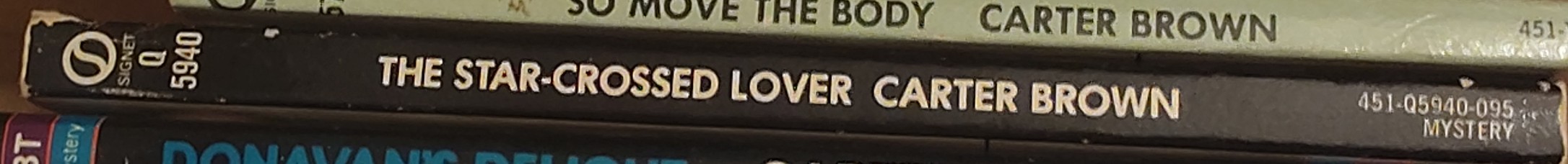 Carter Brown  THE STAR-CROSSED LOVER spine of book image