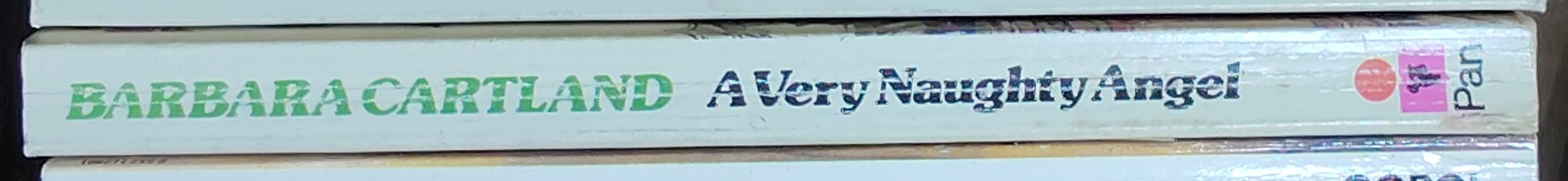 Barbara Cartland  A VERY NAUGHTY ANGEL spine of book image