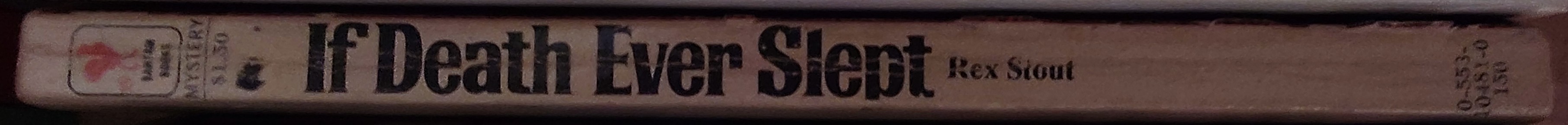 Rex Stout  IF DEATH EVER SLEPT spine of book image