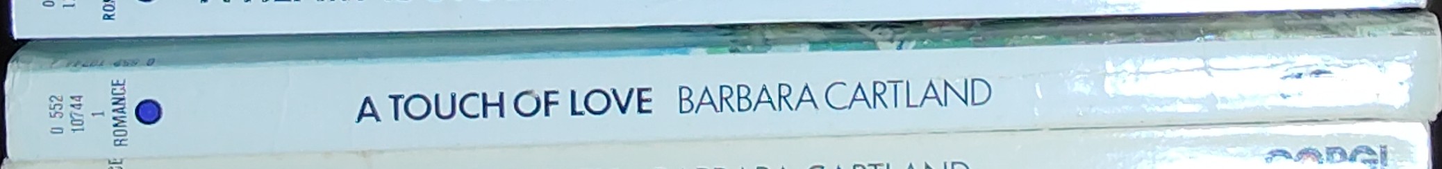 Barbara Cartland  A TOUCH OF LOVE spine of book image