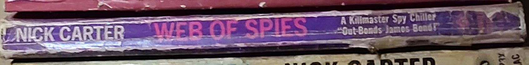 Nick Carter  WEB OF SPIES spine of book image