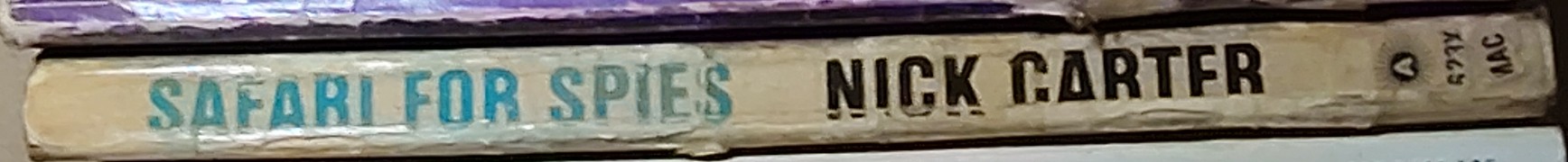 Nick Carter  SAFARI FOR SPIES spine of book image