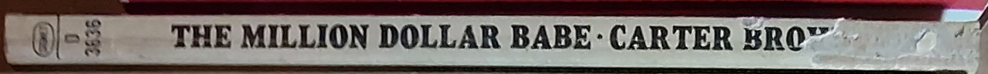 Carter Brown  THE MILLION DOLLAR BABE spine of book image