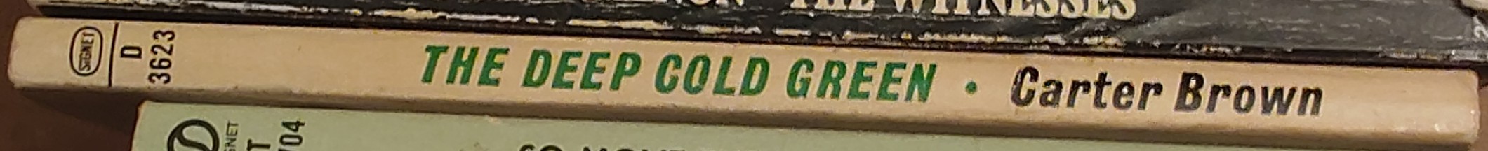 Carter Brown  THE DEEP COLD GREEN spine of book image