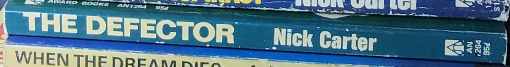 Nick Carter  THE DEFECTOR spine of book image