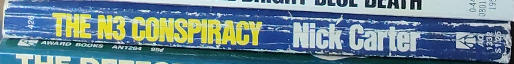 Nick Carter  THE N3 CONSPIRACY spine of book image