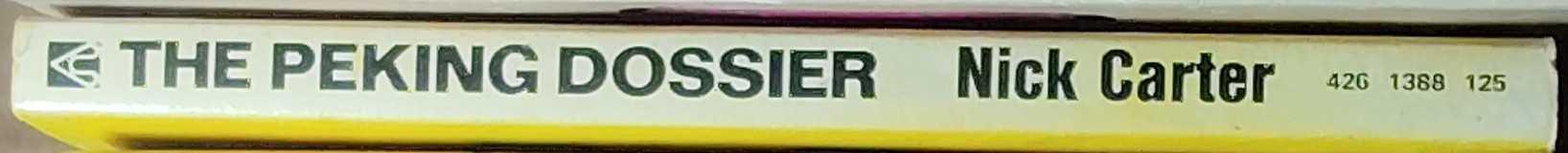Nick Carter  THE PEKING DOSSIER spine of book image