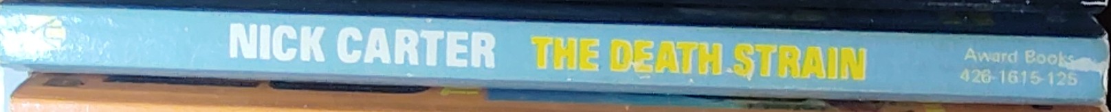 Nick Carter  THE DEATH STRAIN spine of book image