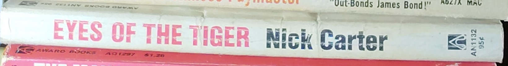 Nick Carter  EYES OF THE TIGER spine of book image
