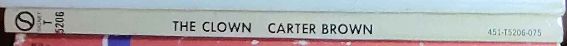 Carter Brown  THE CLOWN spine of book image