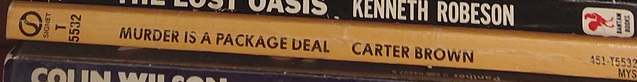 Carter Brown  MURDER IS A PACKAGE DEAL spine of book image