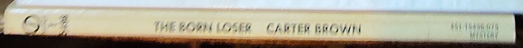 Carter Brown  THE BORN LOSER spine of book image