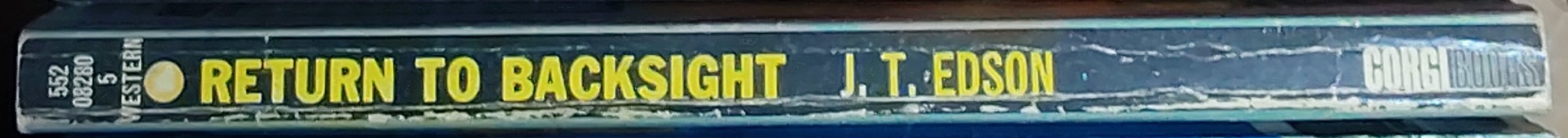 J.T. Edson  RETURN TO BACKSIGHT spine of book image