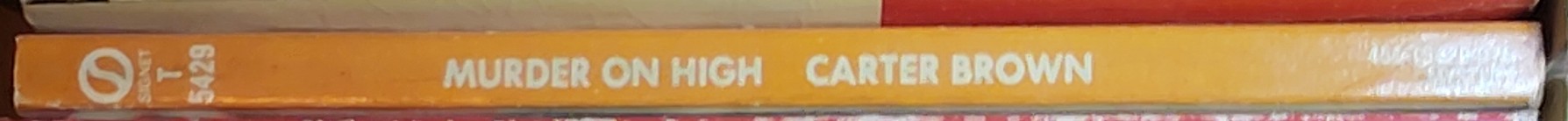 Carter Brown  MURDER ON HIGH spine of book image