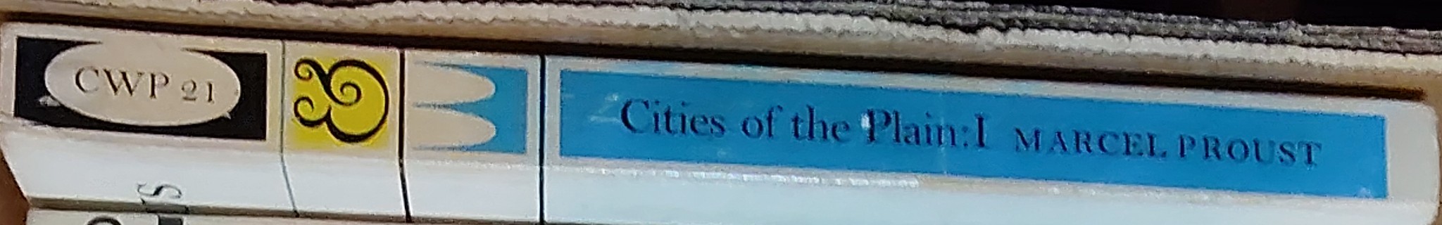Marcel Proust  CITIES OF THE PLAIN. Part One spine of book image