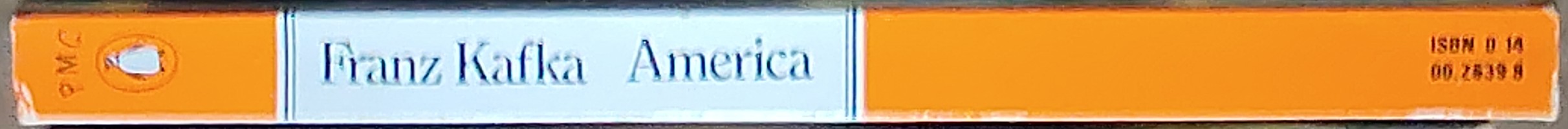 Franz Kafka  AMERICA spine of book image