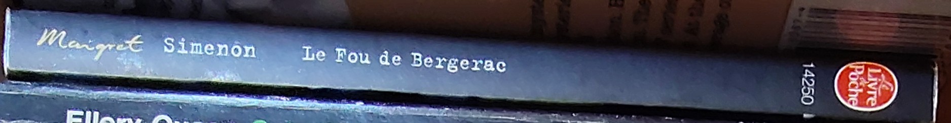 Georges Simenon  LE FOU DE BERGERAC spine of book image