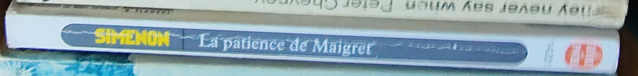 Georges Simenon  LA PATIENCE DE MAIGRET spine of book image