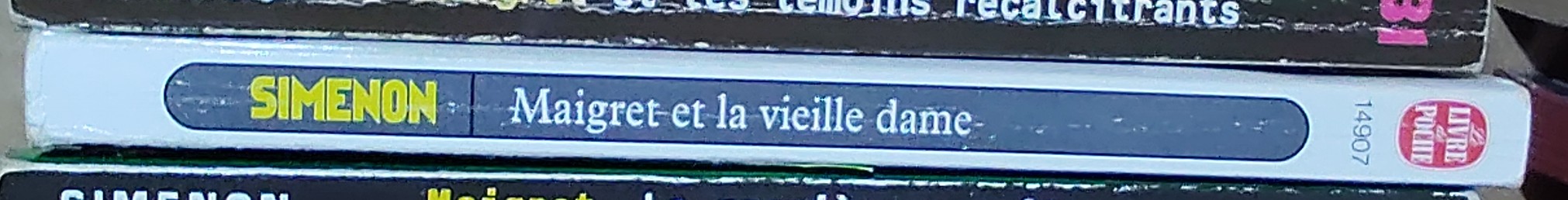 Georges Simenon  MAIGRET ET LA VIEILLE DAME spine of book image