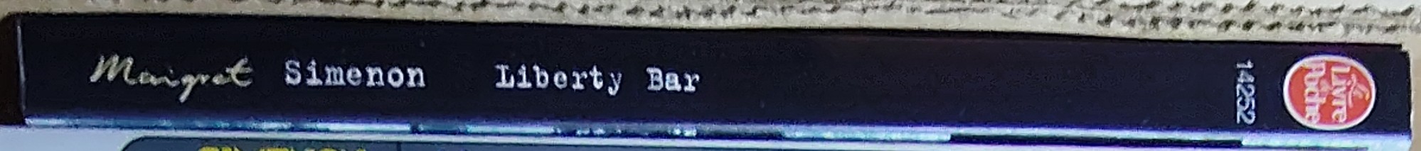 Georges Simenon  LIBERTY BAR spine of book image