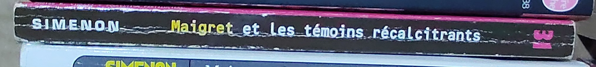 Georges Simenon  MAIGRET ET LES TEMOINS RECALCITRANTS spine of book image