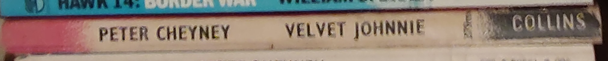 Peter Cheyney  VELVET JOHNNIE spine of book image