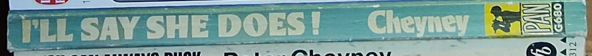 Peter Cheyney  I'LL SAY SHE DOES spine of book image