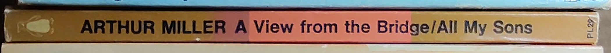 Arthur Miller  A VIEW FROM THE BRIDGE/ ALL MY SONS spine of book image