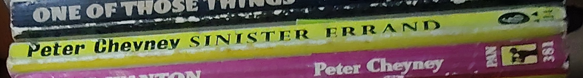 Peter Cheyney  SINISTER ERRAND spine of book image