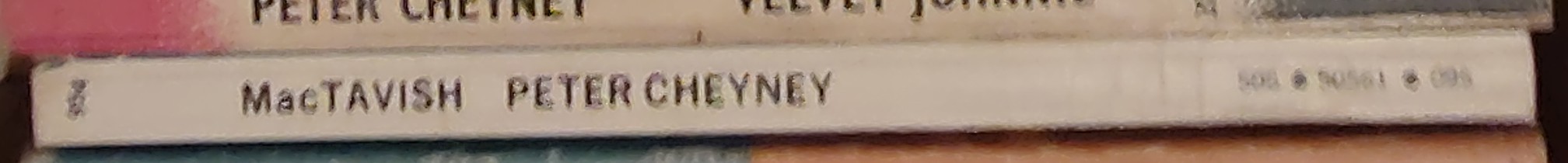 Peter Cheyney  MacTAVISH spine of book image